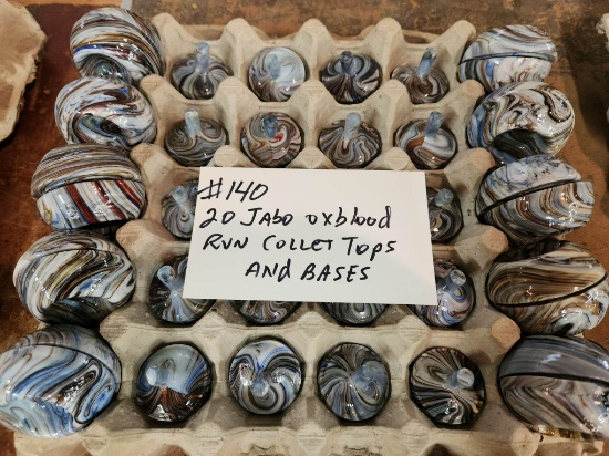 20 JACOB OXBLOOK RUN CULLET TOPS/BASES
