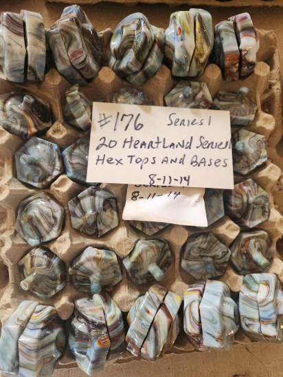 SERIES 1 HEARTLAND.  20 HEX TOPS/BOTTOMS