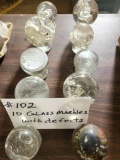 10 GLASS MARBLES