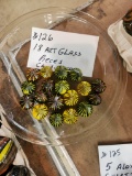 LOT OF 18 ART GLASS CANDY PIECES