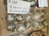 LOT OF 9 SECOND RUN SULFIDE MARBLES