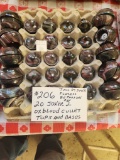 20 JOKER 2 OXBLOOD CULLET TOPS AND BASES