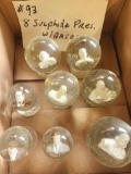 8 PRESIDENTIAL SULFIDE MARBLES WITH BASES