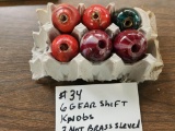 LOT OF 6 GEAR SHIFT KNOBS