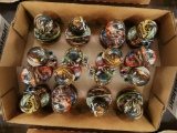 LOT OF 12 LARGE MARBLES AND FROGS