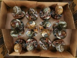 LOT OF 12 LARGE MARBLES AND FROGS