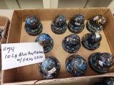 LOT OF 10 LARGE BLUE BOY MARBLES