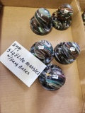LOT OF 5 LARGE ELITE MARBLES W/FROG BASES