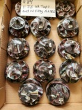 LOT OF 11 JZ OX TOPS AND 14 FROG BASES