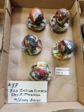 LOT OF 5 LARGE INDIAN SUMMER DAY Z MARBLES