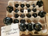 LOT OF 14 CULLET TOPS AND BOTTOMS