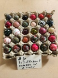 30 ASSORTED SWIRLED MARBLES