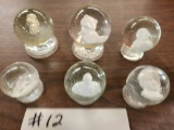 LOT OF 6 PRESIDENTIAL MARBLES