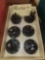 6 Black Oddesy cullet tops and Emb bases