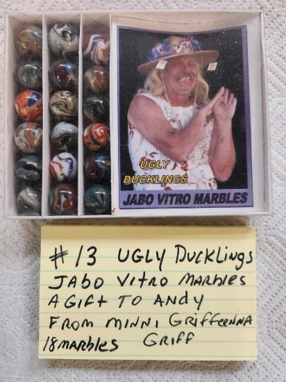 Ugly Ducklings Jabo VItro 18 marbles gift to Andy Davis from Mini Griffin