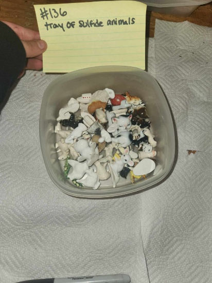 Tray of Sulphide animals