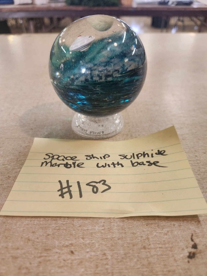 Spaceship Sulphide marble and embosed base