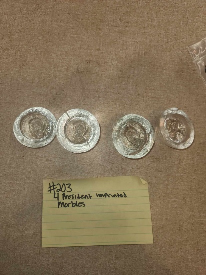 4 President Imprinted marbles