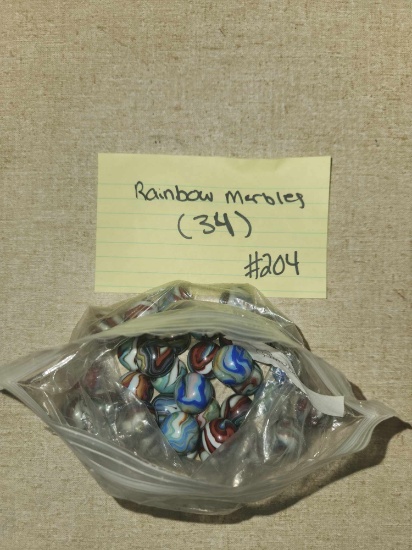 34 Rainbow marbles
