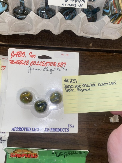 Jabo Inc marble collector set signed