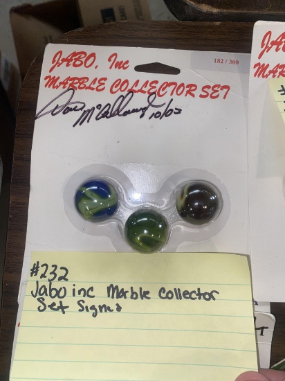 Jabo Inc marble collector set signed