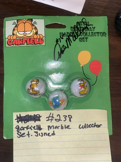 Garfield Marble collector set Autographed