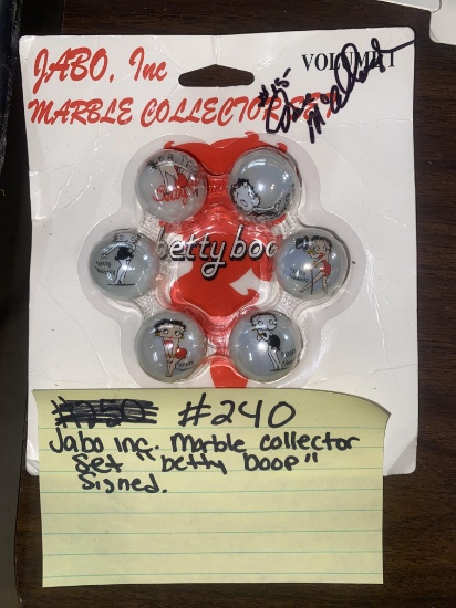 Jabo inc marble collector set Betty Boop autographed