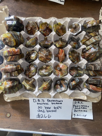 20 D.A.S. Pennsboro marble buddies cullet tops and Emb bases