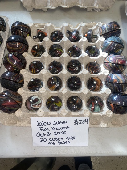20 Jabo Joker Fall HArvest Cullet tops and 20 Embosed bases
