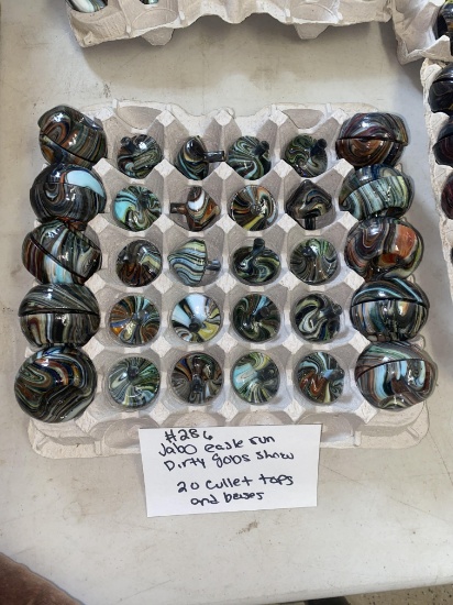 20 Jabo Eagle Run Dirty Jobs Show 20 Cullet tops and 20 embosed bases
