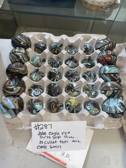 20 Jabo Eagle Run Dirty Jobs Show 20 Cullet tops and 20 embosed bases