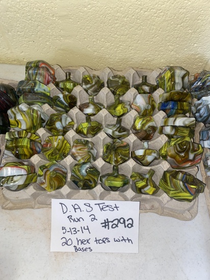 D.A.S. test Run 2 20 Hex tops and 20 Embosed bases