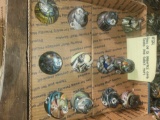 Tray of 12 Assorted Cullet tops and Emb bases