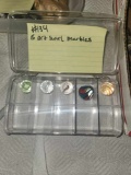 5 Art Glass swirl marbles