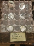 6 Sulphide marbles with Emb bases