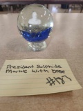 President Sulphide marble with base