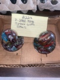2 JAbo King marbles with Emb bases