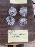 4 Flower tops with Emb bases