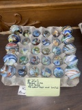 20 Marble King Jim King Cullet tops with Embosed bases