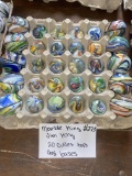 20 Jim King Marble King Cullet tops and Embosed bases