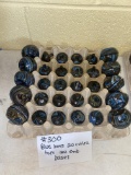 Blue Boys 20 Cullet tops and 20 embosed bases