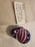 Eagle & Flag sulphide marble and base