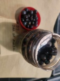 Jar of mixed marbles