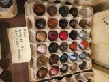 Tray of 30 Art Glass marbles