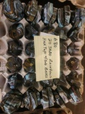 Tray of 20 Jabo Rainbow hex tops and Emb. bases