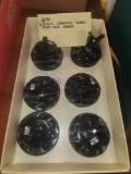 6 Black Oddesy cullet tops and Emb bases