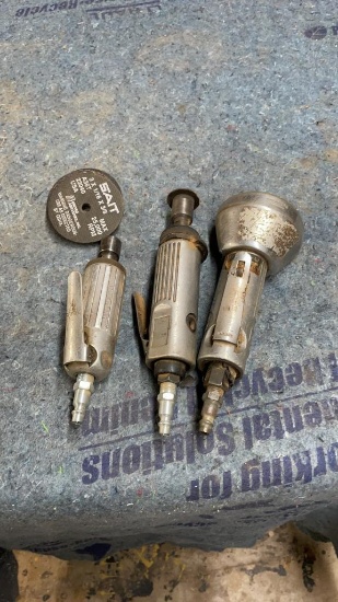 Pneumatic die grinders (x3) with blades