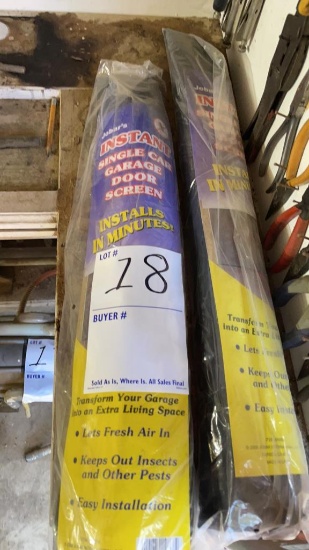 Garage door screens (x2)