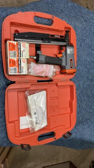 Paslode finish nailer with nails and case