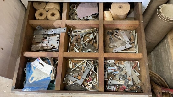 Angle braces and hardware drawer full